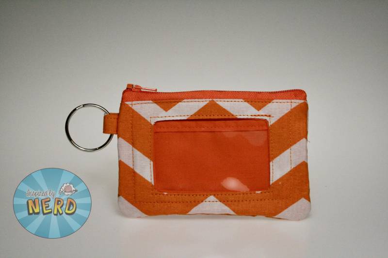 Orange Chevron Mini Geldbörse // Reißverschluss-Geldbörse Ausweishülle Reißverschluss Ausweis - Tennesse, Texas von InspiredByNerd