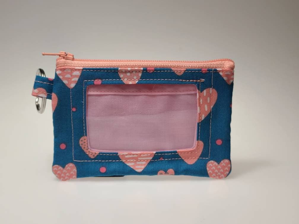 Pinke Und Blaue Herzen Mini Id/Coin Portemonnaie - Valentinstag Pinke Und Blaue Herzen Mini Id/Coin Portemonnaie - Valentinstag von InspiredByNerd