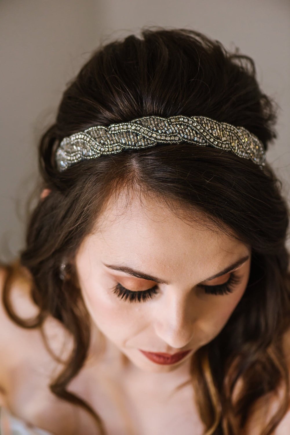 Braut Stirnband - Kristall Boho Verstellbares Perlen Silber -Krankenschwester Geschenk -Photo Prop -Gatsby Braut Stirnband - Kristall Boho Verstellbares Perlen Silber -Krankenschwester Geschenk -Photo Prop -Gatsby von InspiredElementsCo