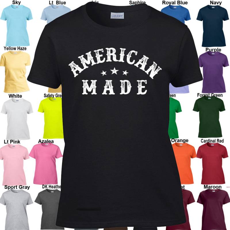 American Made T-Shirt - Classic Fit Damen Größen Xs 3Xl Erhältlich in 21 Farben von InspiredRebellion