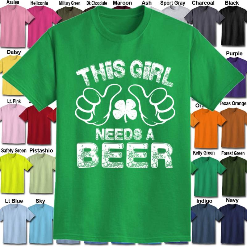 Dieses Mädchen Braucht Ein Bier T-Shirt - Erwachsene Unisex Wir Tragen Die Größen S 5xl in 30 Farben von InspiredRebellion
