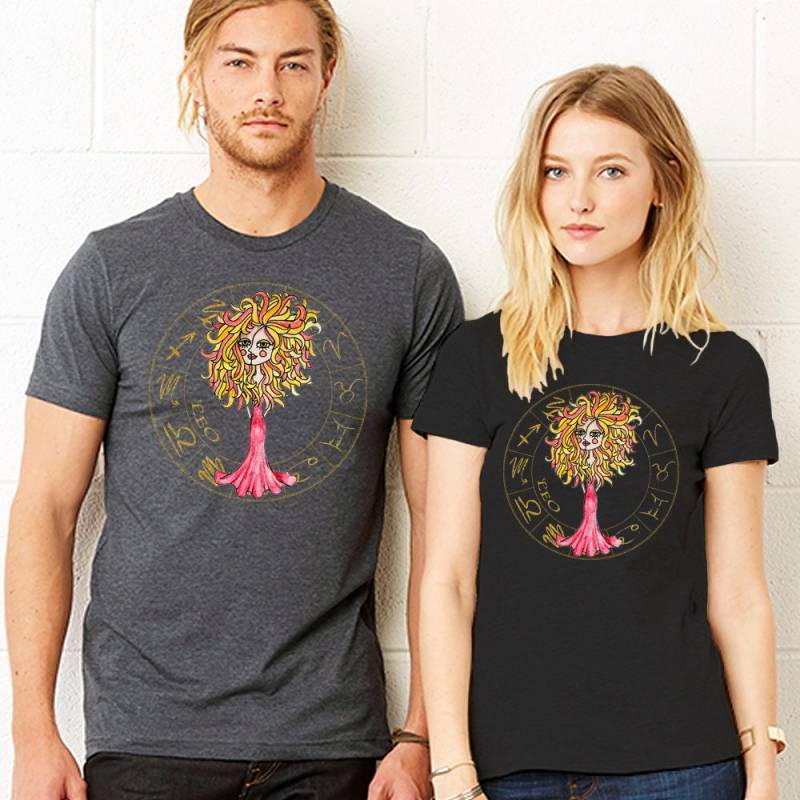 Leo Sternzeichen T-Shirt - Unisex Herren Damen Soft Fashion Fit Jersey Größen S 4xl von InspiredRebellion