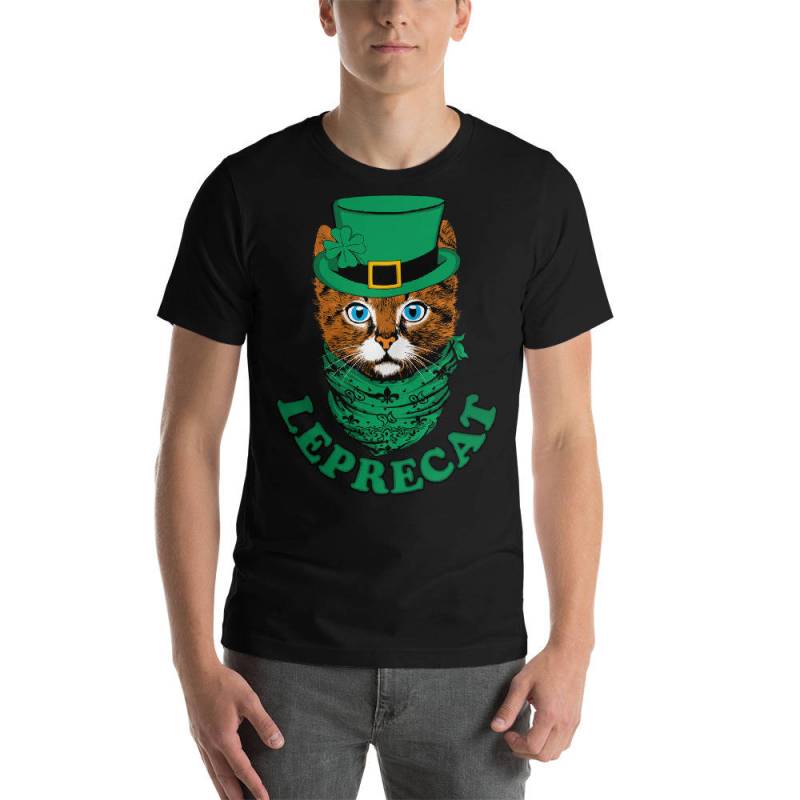 Leprechaun Cat St. Patrick Es Day T-Shirt - Unisex Herren Damen Soft Fashion Fit Jersey Größen S 4xl von InspiredRebellion