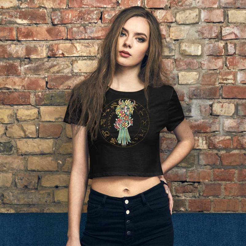 Stier Sternzeichen Crop Top T-Shirt - Damen Größen Xs/Sm M/L von InspiredRebellion