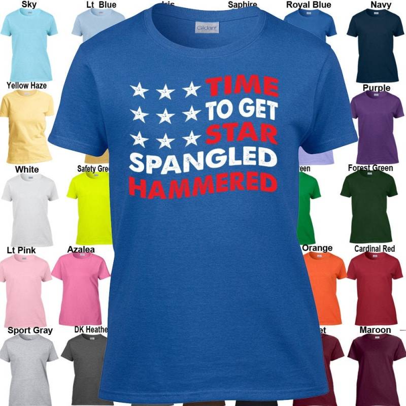 Time To Get Star Spangled Hammered T-Shirt - Classic Fit Damen Größen Xs 3Xl Erhältlich in 21 Farben von InspiredRebellion