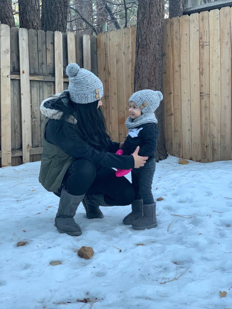 Passende Mama Und Ich, Mütze Halswärmer Set Passend Gehäkelt, Wintermützen von InspiredbyBella25