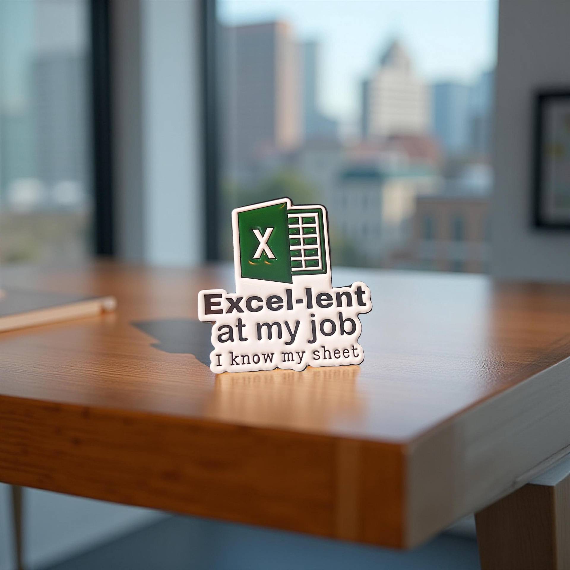 Anstecker Exel Exellent At My Job Office Pin Hard Enamel Trust Me I Know Sheet Gang Lustige Weiß Grün Microsoft Art von InspiredbyJulez