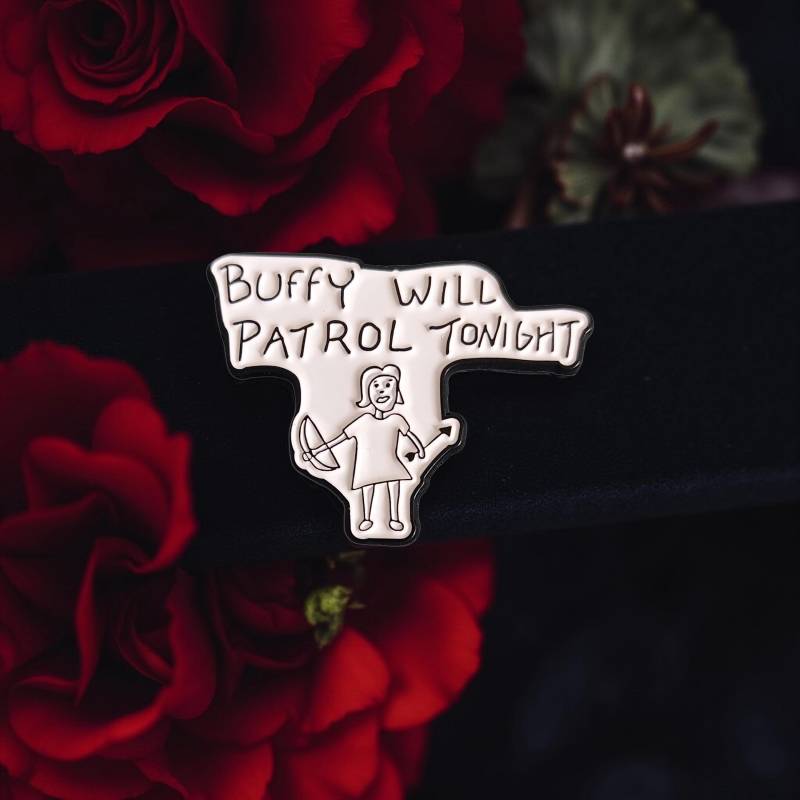 Hard Enamel Pin Buffy Will Patrol Tonight Fantasy Vampire Slayer 90Er Tv Series Nostalgie Pin Angel Spike Sunnydale Safety von InspiredbyJulez