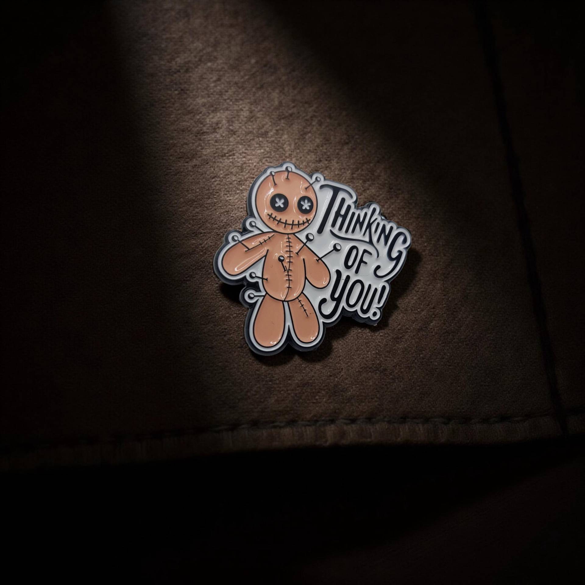 Thinking Of You Voodoo Pin Enamel When Words Are Not Enough - Puppe Mit Nadeln Dark Humor Witchy Gift Gothic Accessoire von InspiredbyJulez