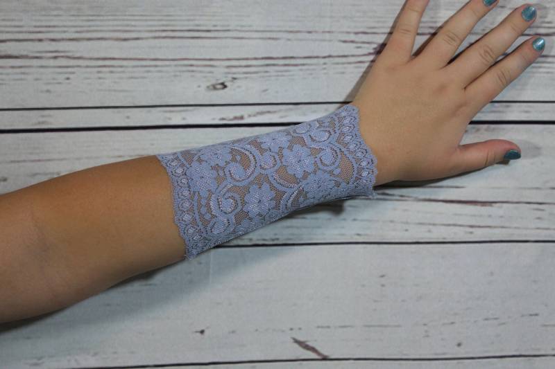 Blaue Spitze Manschetten, Wenig Blau, Tattoo Vertuschungen, Manschetten von Inspiredthread