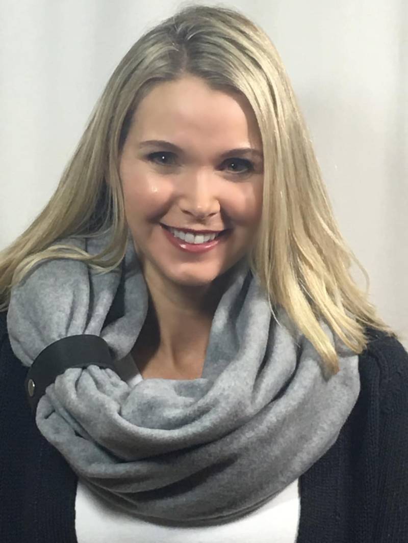 Grau Infinity Schal, Winter Geschenk Für Sie, Kreis Schals, Fleece Warmes Fleece, Grau Schal von Inspiredthread