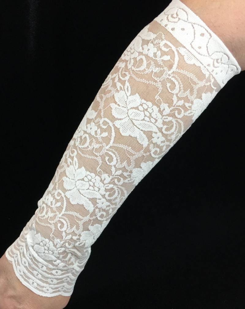 Weiße Armspange, Spitzen Boho Accessoires, Tattoo Cover Up, Cover, Ärmel von Inspiredthread