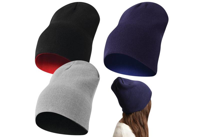 Inspirion GmbH Bremen Beanie Mütze Wintermütze Beanie Wendemütze Freizeitmütze Damen, Herren, Unisex, Wende, Set von Inspirion GmbH Bremen