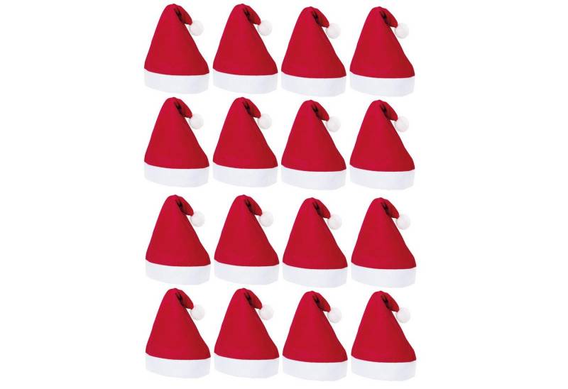 Inspirion GmbH Bremen Bommelmütze 1-128 Weihnachtsmütze Weihnachtsmann Mütze Santa (16-St) Claus, Nikolaus, Nikolausmütze von Inspirion GmbH Bremen