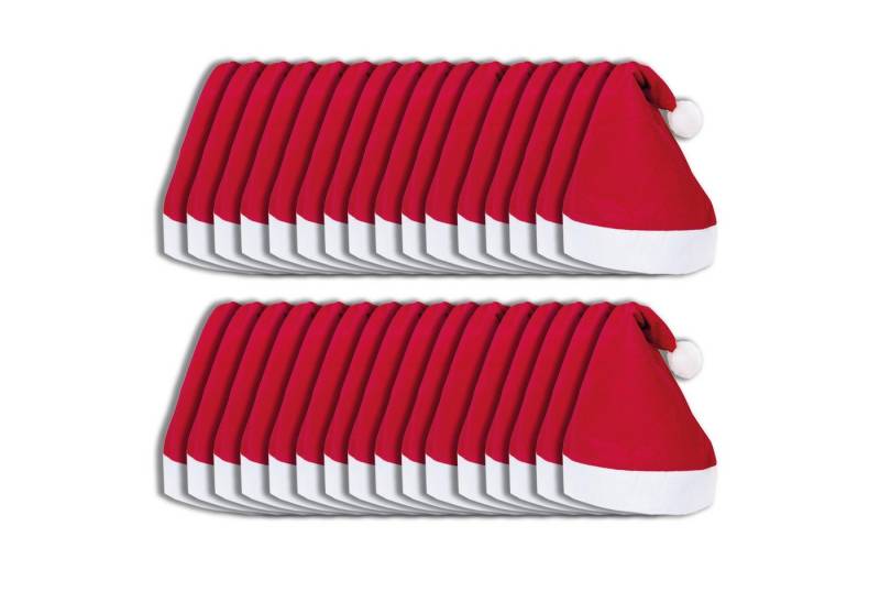 Inspirion GmbH Bremen Bommelmütze 1-128 Weihnachtsmütze Weihnachtsmann Mütze Santa (32-St) Claus, Nikolaus, Nikolausmütze von Inspirion GmbH Bremen