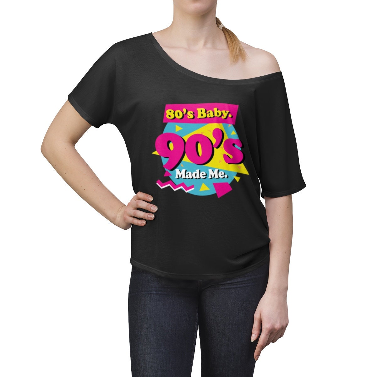 80Er Jahre Baby 90Er Gemacht Mich Frauen Slouchy Top, Liebe Die Damen Shirt von InspoTees
