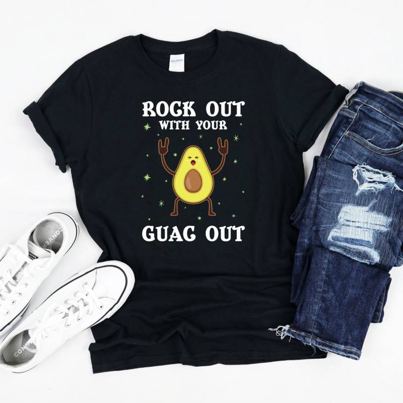 Avocado Shirt, Guac T-Shirt, Guacamole Rock Out With You von InspoTees