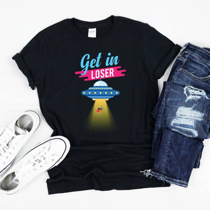 Get in Loser Shirt, Ufo Alien T-Shirt von InspoTees