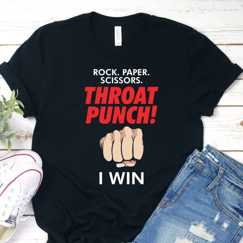 Throat Punch Shirt, I Win Rock Paper Scissors Geek Shirt Throat Punch Shirt, I Win Rock Paper Scissors Geek Shirt von InspoTees