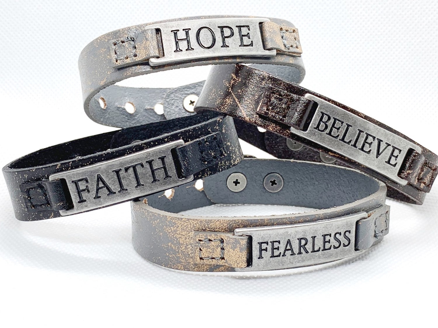 Unisex Inspirierendes Heiliges Einzelnes Lederarmband Mit Speziellem Satz | Goodworks Unisex Inspirierendes Heiliges Einzelnes Lederarmband Mit Speziellem Satz | Goodworks von InspyU