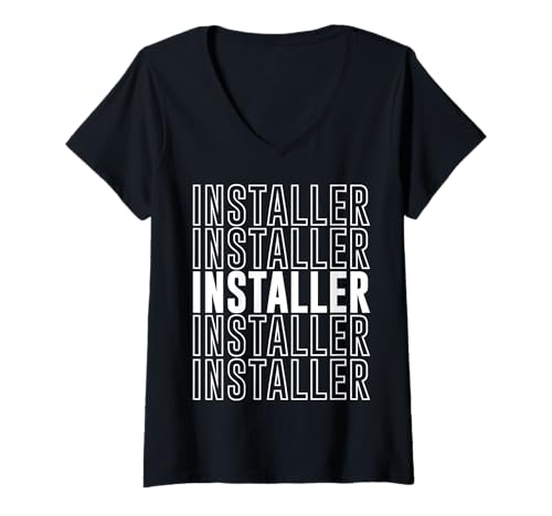 Damen Installateur T-Shirt mit V-Ausschnitt Damen Installateur T-Shirt mit V-Ausschnitt von Installer Apparel