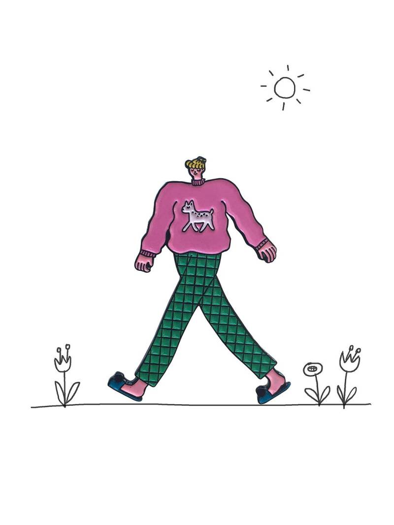 Sweatshirt Girl Emaille Pin von InstantRabbit