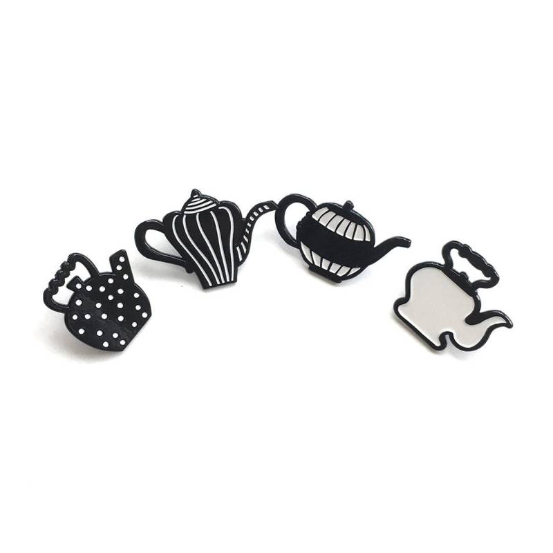 Teekanne Emaille Pin Set von InstantRabbit
