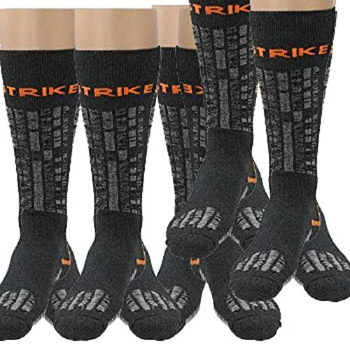 Instrike 5er Pack Essential Professional Lange Eishockey-Skate Socken sehr warm und bequem durch verschiende Stickungen und Stoffe (Euro 39-42) von Instrike