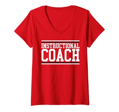 Damen Lehrtrainer Unterstützung Lehrer Student Success Mentor T-Shirt mit V-Ausschnitt von Instructional Coach Shirts & Gifts HHWCo.