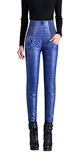 Insun Damen Daunenhose Winter Hohe Taille Schneehose Winterhose Wind- und Wasserabweisend Blau XS von Insun