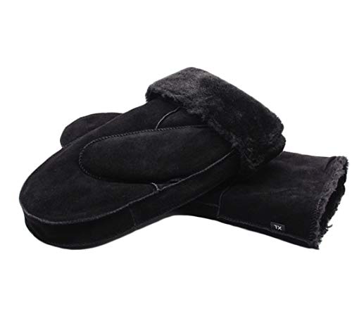 Insun Herren Warme Strickhandschuhe Fausthandschuhe mit Fleece Gefüttert Für Schwarz 1 XX-Large von Insun