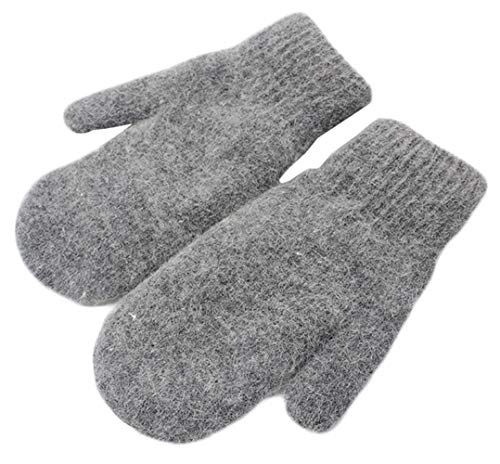 Insun Unisex Winterhandschuhe Strickhandschuhe Verdickte Warme Fausthandschuhe Dunkelgrau Large von Insun