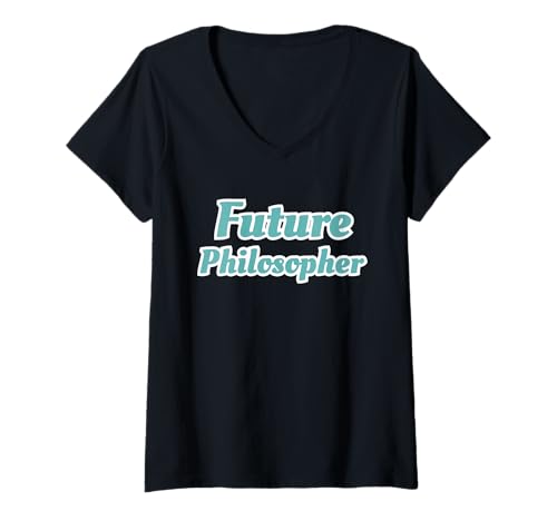 Damen Future Philosoph Thinking Wisdom Knowledge Student T-Shirt mit V-Ausschnitt Damen Future Philosoph Thinking Wisdom Knowledge Student T-Shirt mit V-Ausschnitt von Intellectual Thinker Scholar