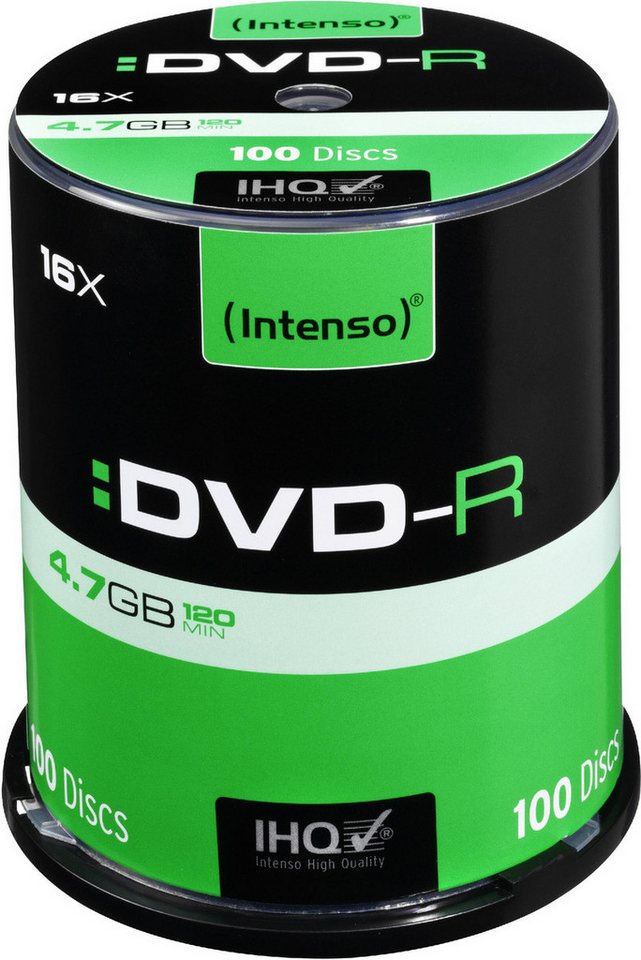 Intenso Notebook-Rucksack DVD-R 4,7GB 16x Speed Cake Box 100 von Intenso