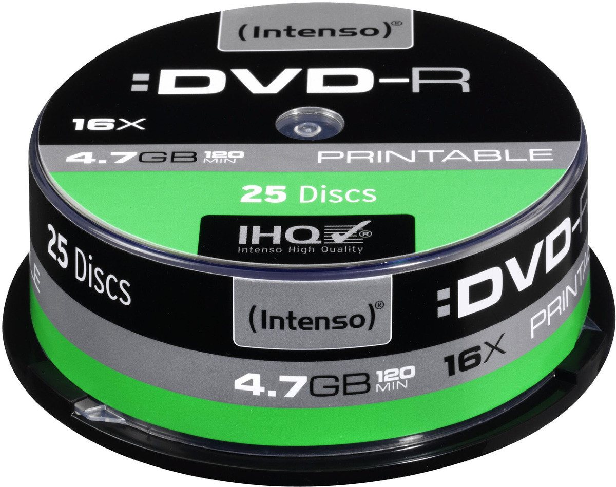Intenso Notebook-Rucksack Intenso DVD-R 4,7GB 16x Speed Printable Cake Box 2 von Intenso