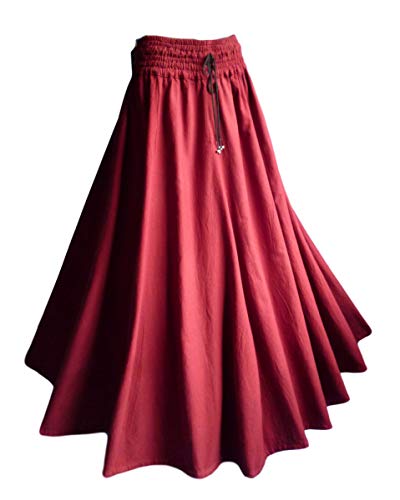 Inter-Moden Steampunk - Damen Langer Gothic Rock Sirena weinrot von Inter-Moden