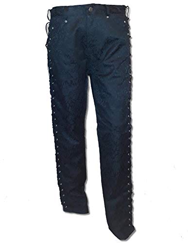 Inter-Moden Steampunk - Herren Lange Gothic Hose seitlich geschnürt XL von Inter-Moden