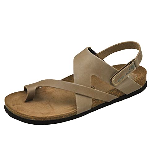 INTER-BIOS - Damen-Sandalen aus Bio-Leder, anatomisches Fußbett aus Leder, Modell: 7199, Farbe: Beige, beige, 39 EU von Inter