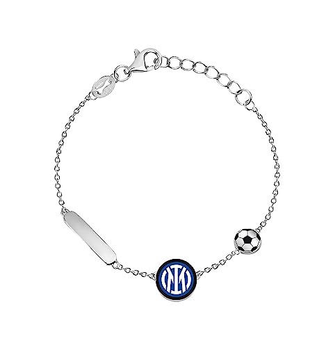 Inter F.C. Internationales Armband aus Stahl für Kinder, Piccola, Edelstahl, Kein Edelstein von Inter