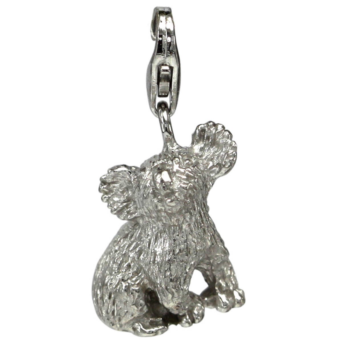 Charm Anhänger Koala Sitzend 3D, Massiv Sterling Silber 925, #2929 von InterGemCorp
