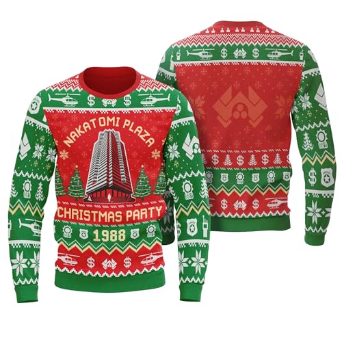 InterStellux - Ugly Christmas Sweater - Weihnachtspullover, Medium, Crew Neck, Langarm, Unisex, Acryl, Winter, Classic, Gemustert, Stockinette-Stiche, Nakatomi Plaza, Weihnachtsparty-Pullover InterStellux - Ugly Christmas Sweater - Weihnachtspullover, Medium, Crew Neck, Langarm, Unisex, Acryl, Winter, Classic, Gemustert, Stockinette-Stiche, Nakatomi Plaza, Weihnachtsparty-Pullover von InterStellux