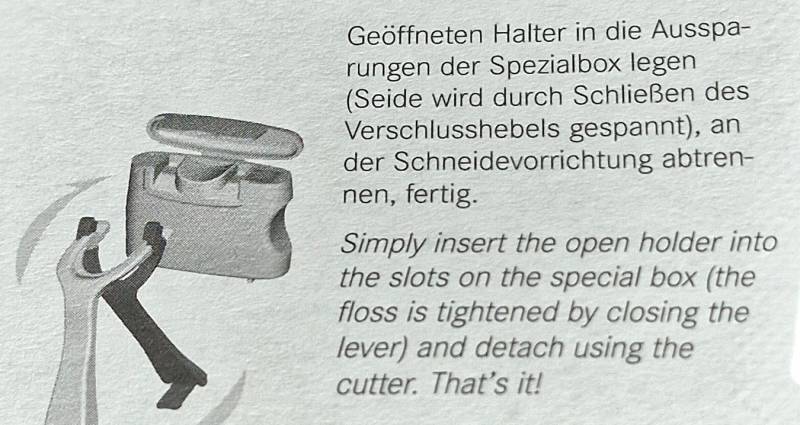 Interbros Zahnseide Fuchs Zahnseidehalter - Halter mit 50 m Zahnseide von Interbros