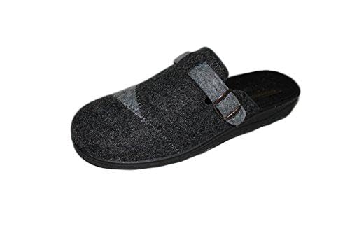 Intermax Damen Filz-Clog mit Einsatz und Ristriemen schwarz mit grau 42 EU von Intermax