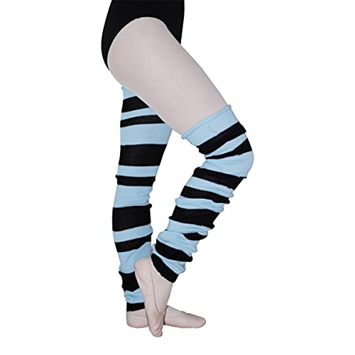 Intermezzo Damen Leg-Warmers 2103 Polpay - Farbe: Schwarz-Himmelblau (346) - Größe: OneSize von Intermezzo