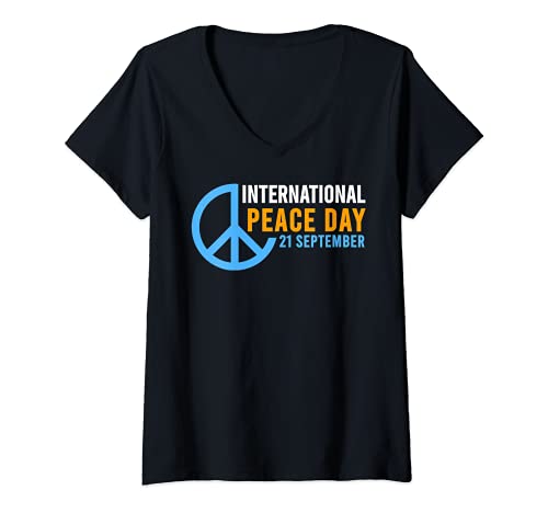 Damen International Day of Peace Shirt - Peace Day - 21. September T-Shirt mit V-Ausschnitt Damen International Day of Peace Shirt - Peace Day - 21. September T-Shirt mit V-Ausschnitt von International Day of Peace Apparel.