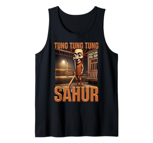 Tung Tung Tung Sahur AI Monster Italian Brainrot Kinder Jungen Tank Top von Internet Meme Brainrot Italian