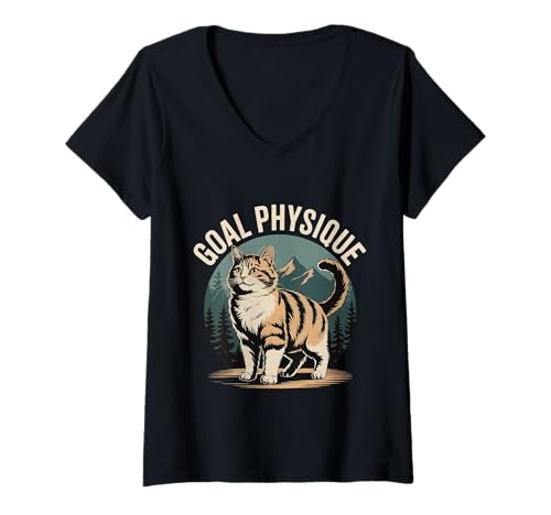 Damen Goal Physique Gym Meme Body Fitness Exercise - T-Shirt mit V-Ausschnitt Damen Goal Physique Gym Meme Body Fitness Exercise - T-Shirt mit V-Ausschnitt von Internet -Training lacht