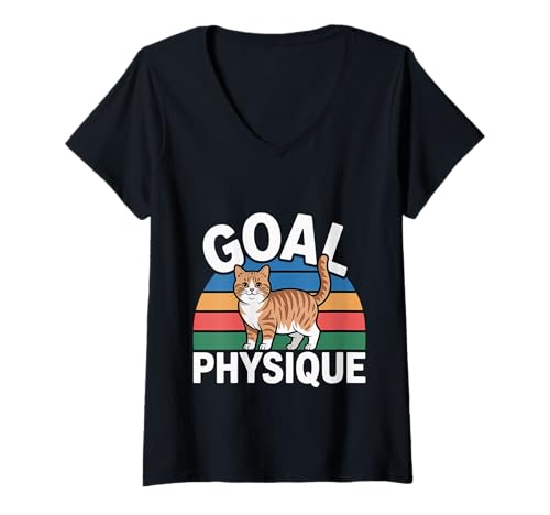 Damen Goal Physique Gym Meme Body Fitness Exercise |- T-Shirt mit V-Ausschnitt Damen Goal Physique Gym Meme Body Fitness Exercise |- T-Shirt mit V-Ausschnitt von Internet -Training lacht
