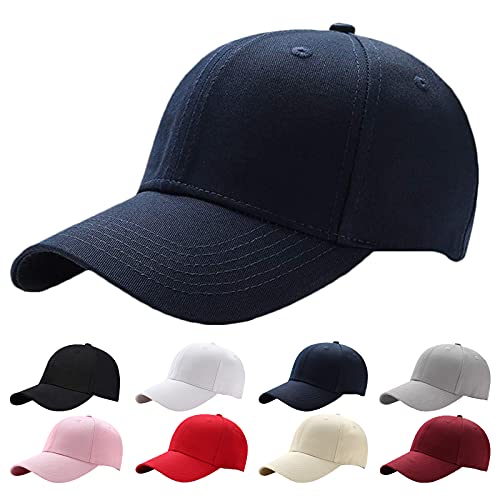 Baseball Cap Herren Damen，Unisex Kappe Verstellbar Reine Farbe Baseboard Baseballkappe Mütze，Navy von Interstellar Fire