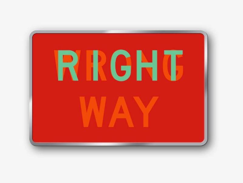 Right Way Anstecknadel von IntervalStore